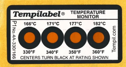 Tempilabel® Series 4 on thermal monitoring equipment for EN 1011-2 temperature control
