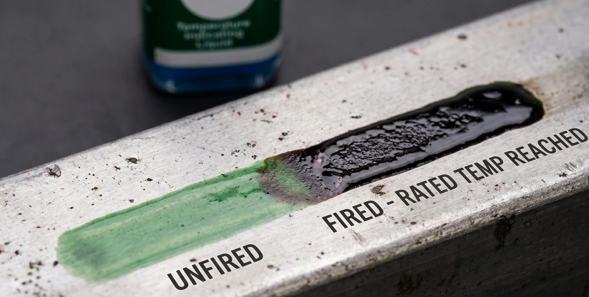 Tempilaq® Advanced — colour change when target temperature is reached