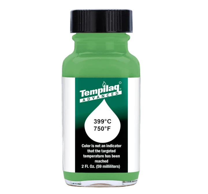 Applying Tempilaq® to a metal surface in preparation for stress-relieving temperature monitoring