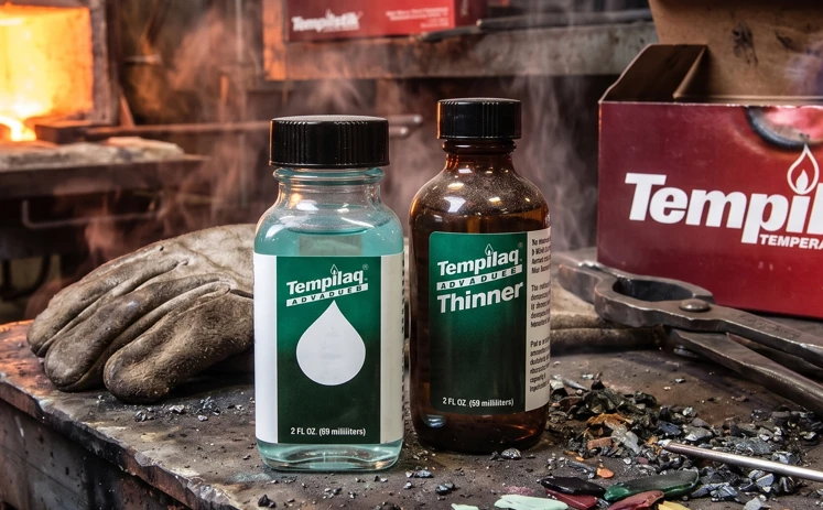 Tempilaq Advanced liquid and Tempilstik crayons used together to control both minimum preheat and maximum interpass temperature simultaneously