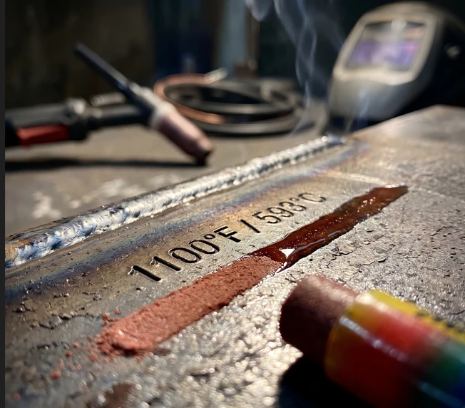 Thermomelt® melt result on steel at 600°F